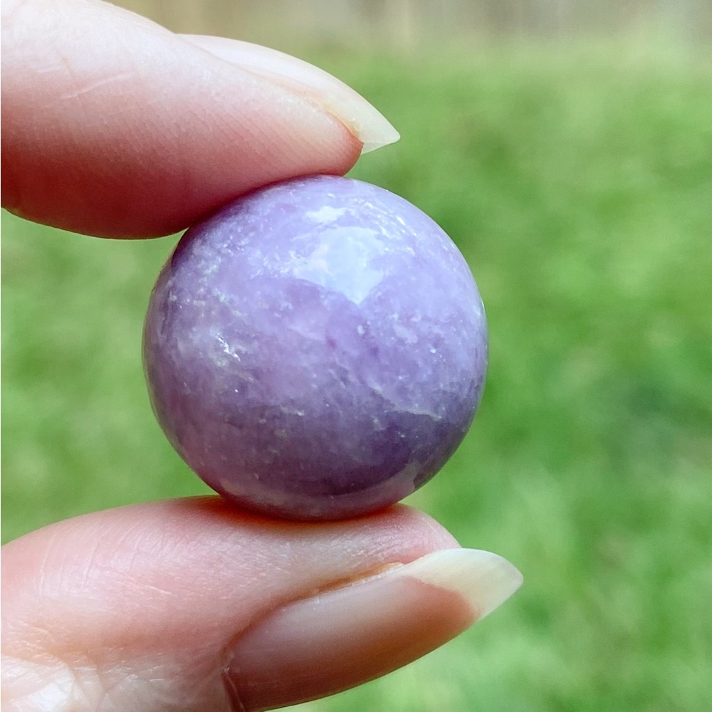 Lepidolite Crystal Sphere. Positive Vibration Energy Healing Spiritual Stone - Picture 11 of 12